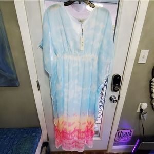 New Ombré kimono style‎ maxi dress